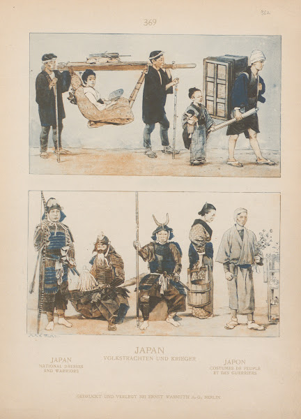 Japan National dresses and warriors 1905