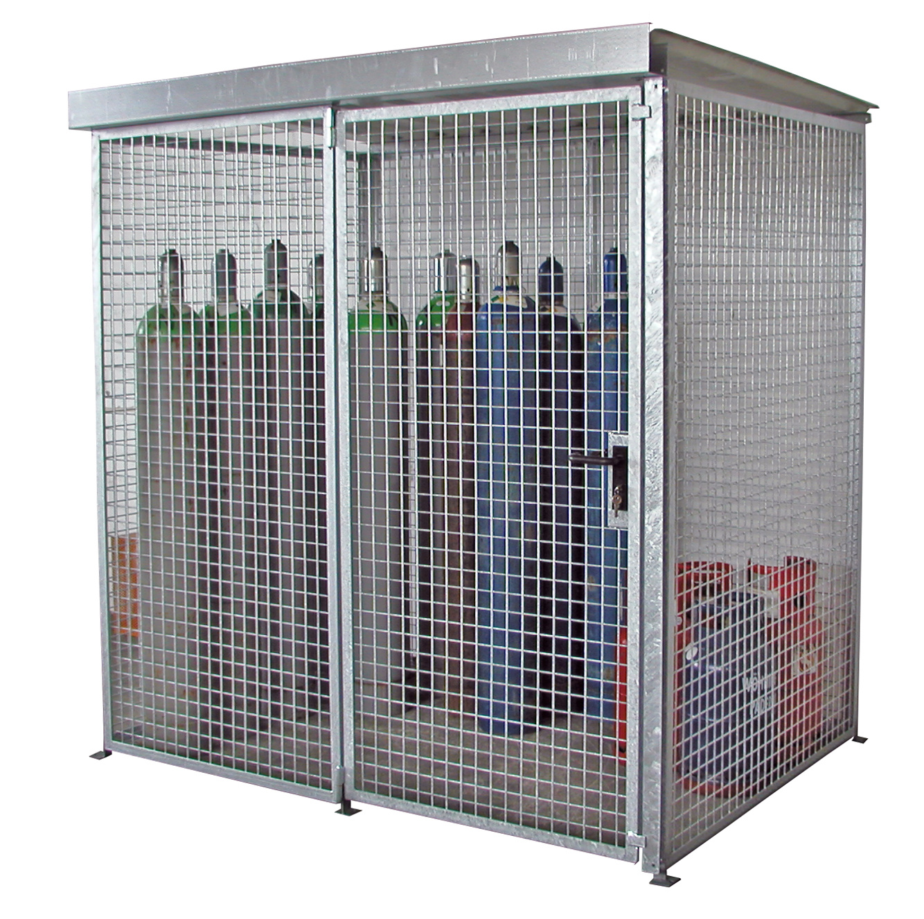 Gasflessen-container GFC-M2/D, vuurverzinkt