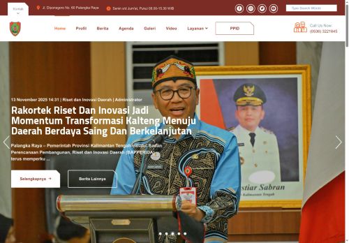 BERANDA - Badan Perencanaan Pembangunan Riset dan Inovasi Daerah  (BAPPERIDA) Provinsi Kalimantan Tengah