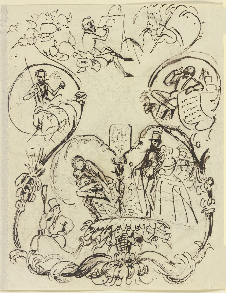 Arabeske anlässlich der Abreise des Malers Becker before 1844