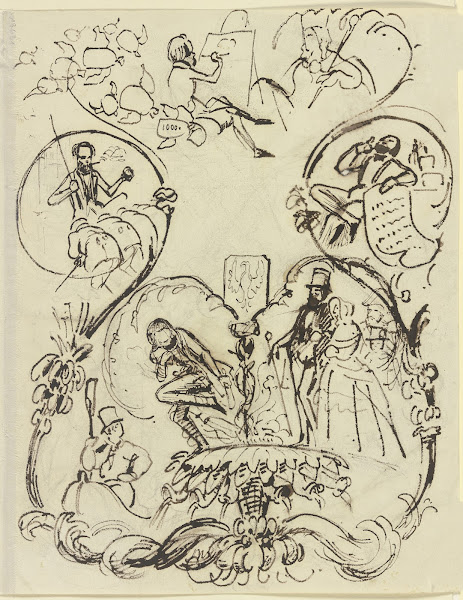 Arabeske anlässlich der Abreise des Malers Becker before 1844