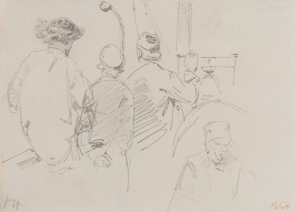 Four Men Aboard a Boat 1858