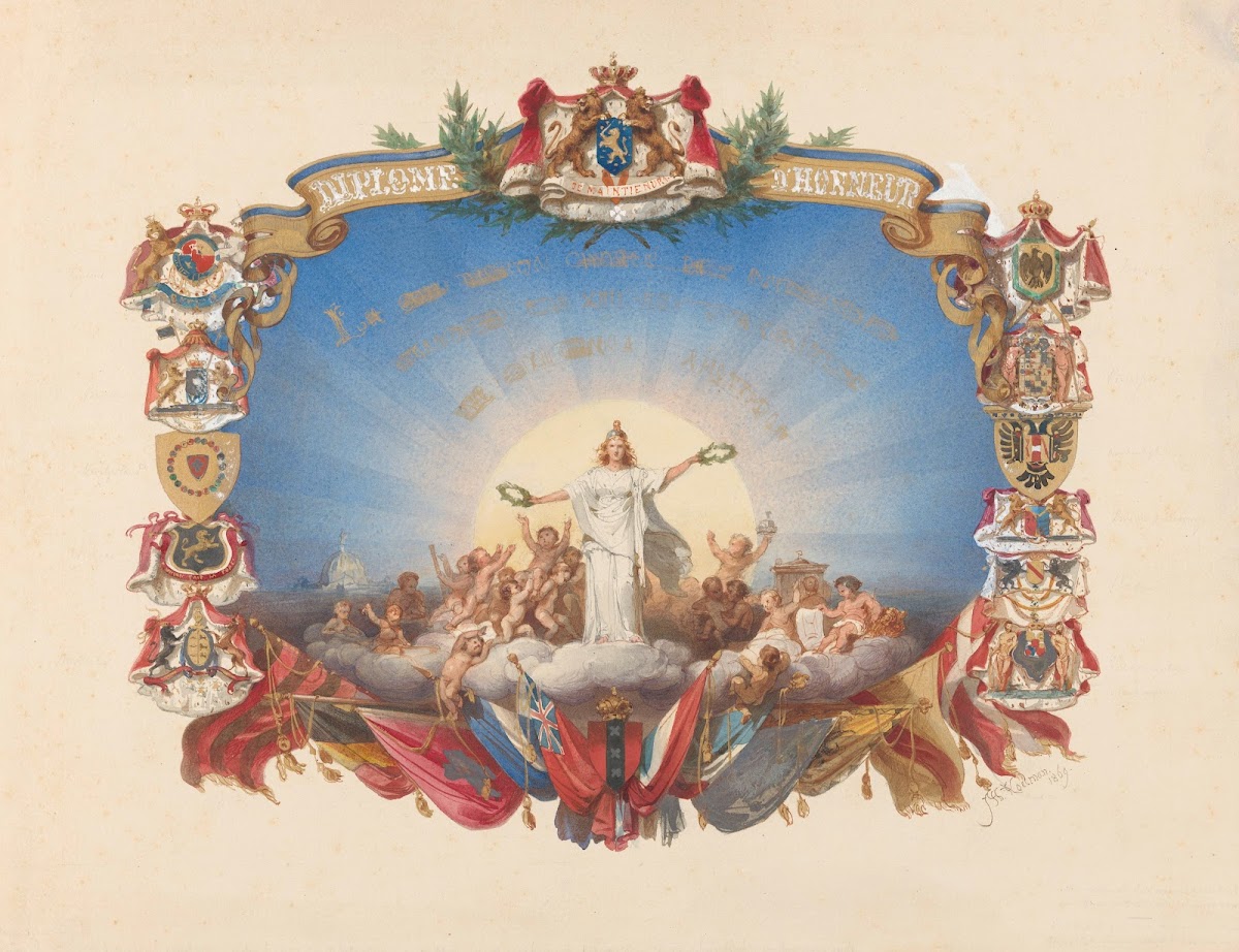 Ontwerp voor een Diplome dHonneur 1869