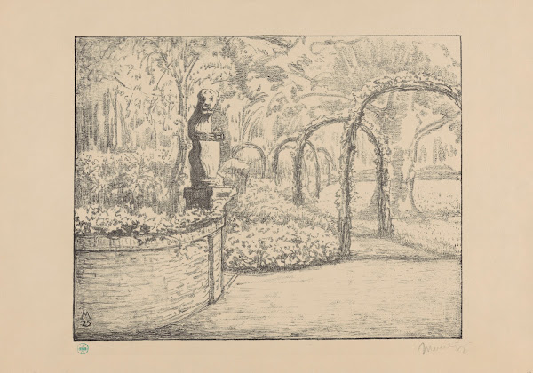 Tuin met rozenbogen op landgoed Zorgvliet Zorgvliet I 1929