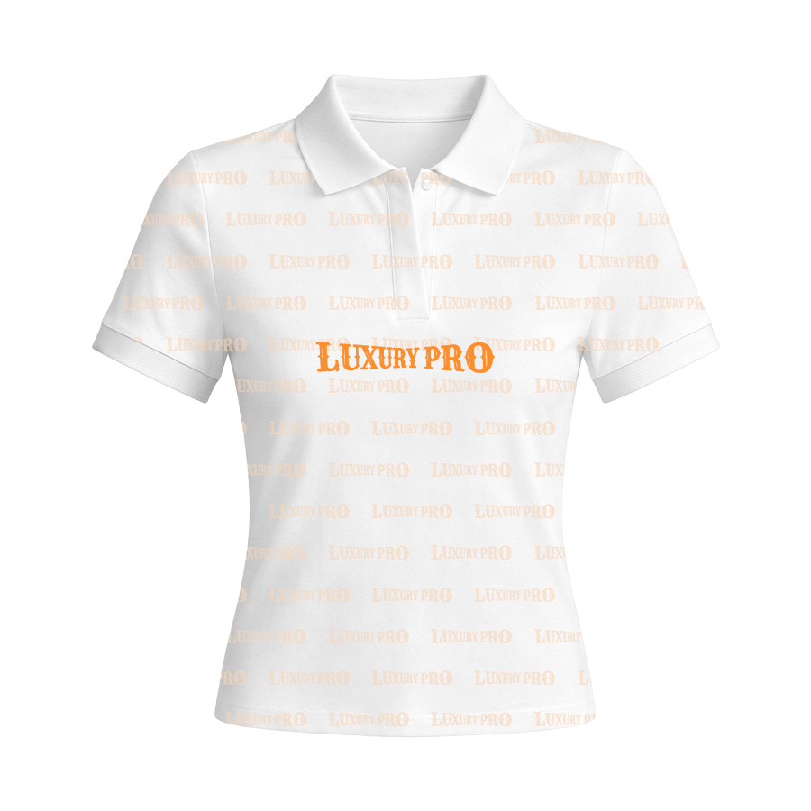 AOP MEG Ladies Deep V Folded Collar Polo