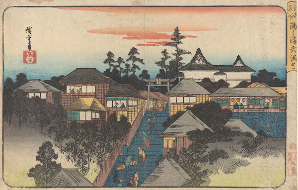 Ushima Shrine in Hongo District ca 1825