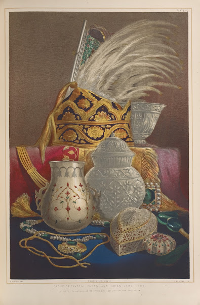 Group of crystal vases and Indian jewellery 1851   1853