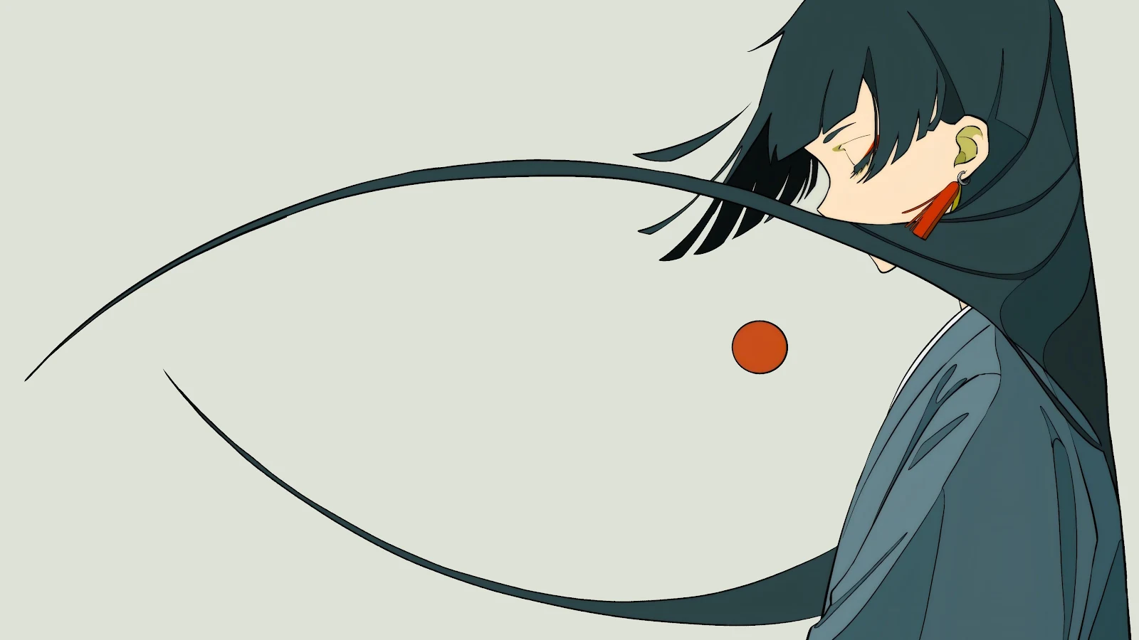 Minimalist Anime Eye Composition - Minimalist Anime Art 4K Wallpaper (3840x2160)