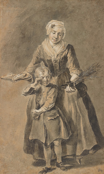 A Woman Showing A Weeping Boy His Shoe of Switches mid 18th century