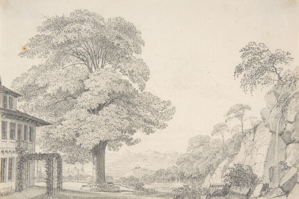 Landscape with a Tree in front of a Villa 180177