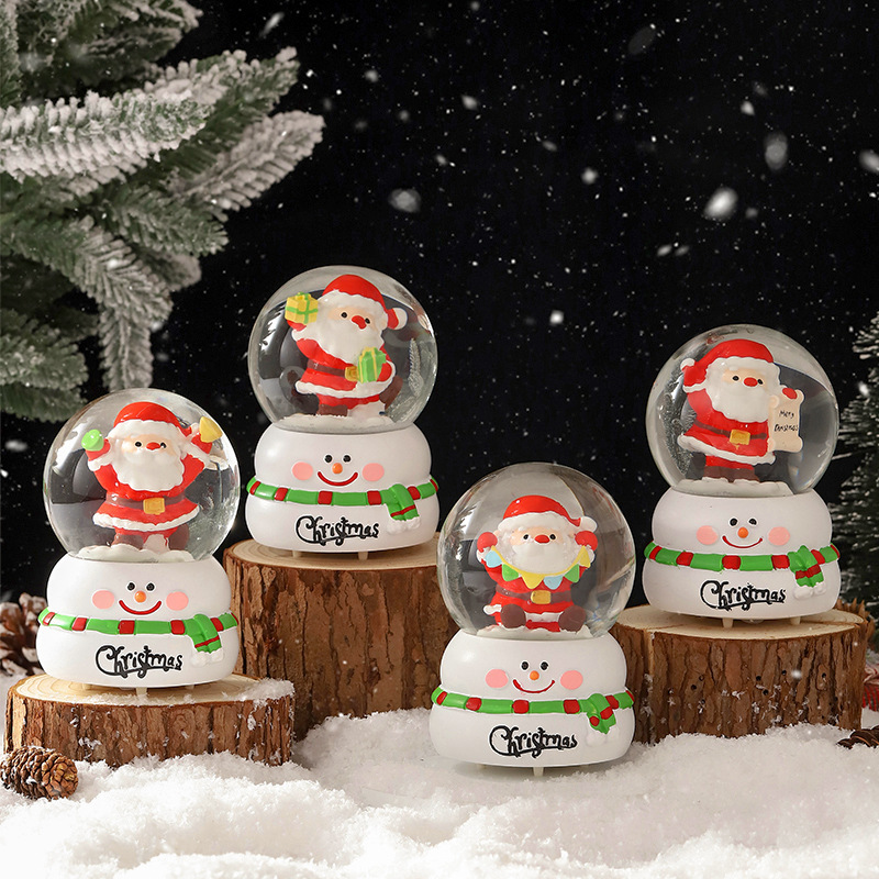 Weihnachtliche Schneekugel aus Kunstharz