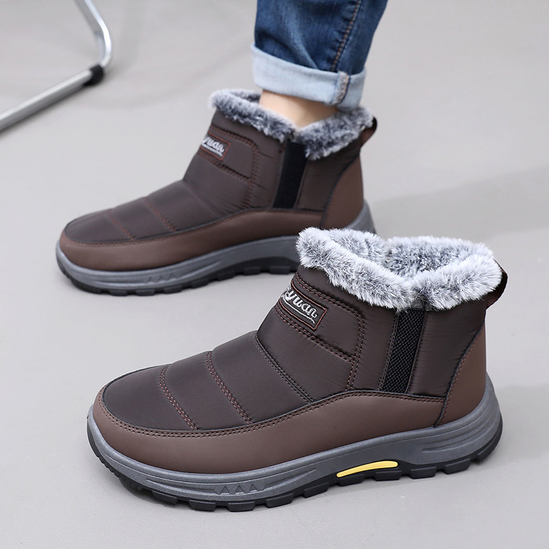 Insulated Men's Winter Boots, Mid-Height Shaft