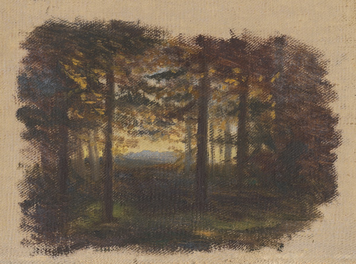 In the Woods before Sunset 1860