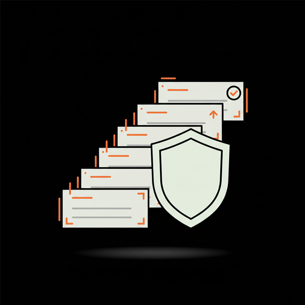 How do I get Google to remove old reviews? Minimal 2D vector infographic showing stacked review cards ascending behind a shield icon on a black background with brand accent colors.