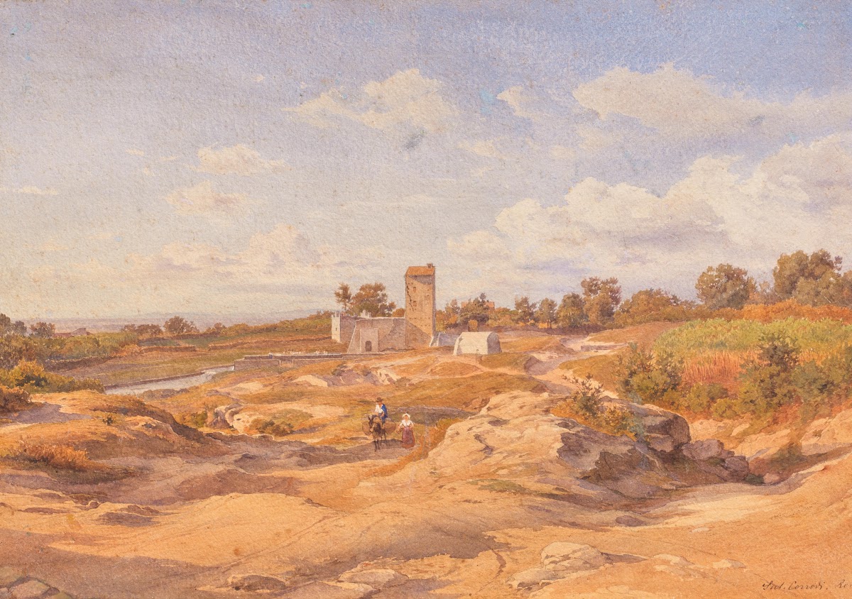 Vicovaro near Rome a view of Castello Sacco Muro