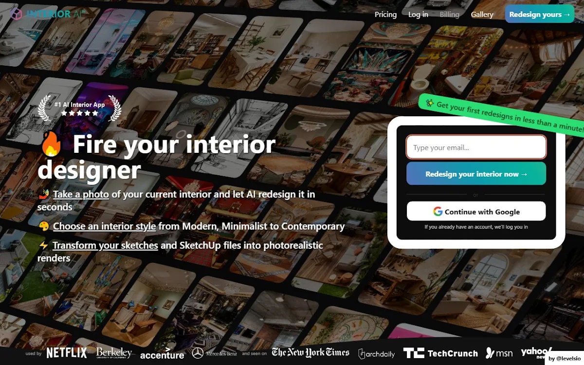 Captura de AI Interior Design