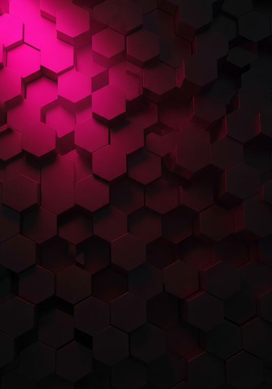 Dark Red 3D Hexagon Background