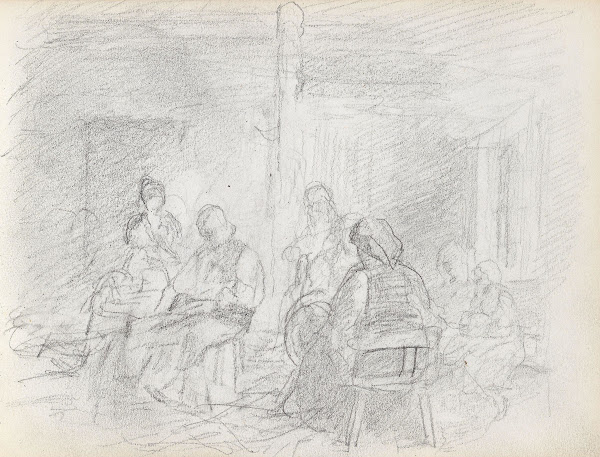 Figurer i interiør between 1865   1872