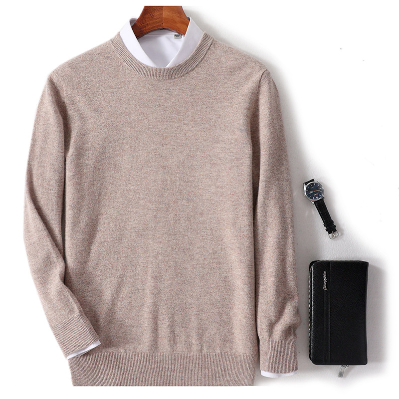 Men's Wool Sweater with Round Neck