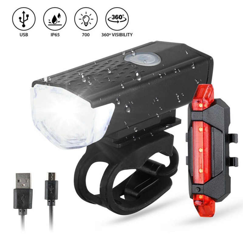 USB bike light with LED illumination