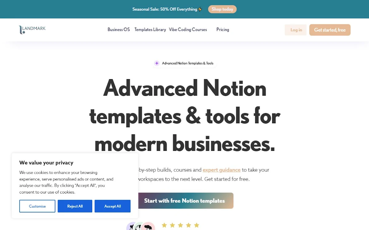 Captura de Notion Business OS