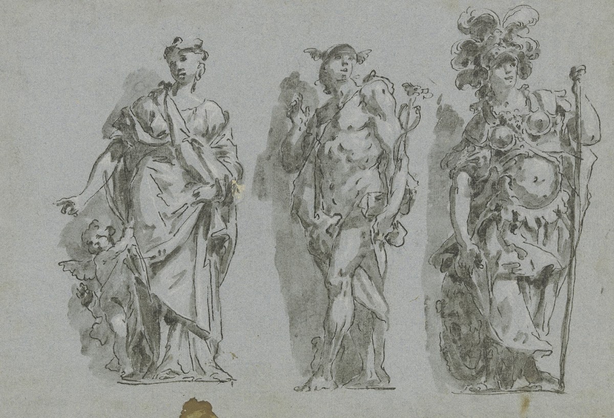 Venus Merkur und Minerva Scheinskulptur