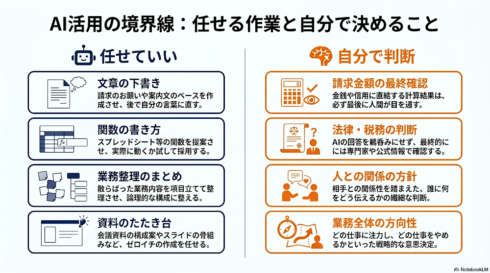 任せる/自分でやるの分け方