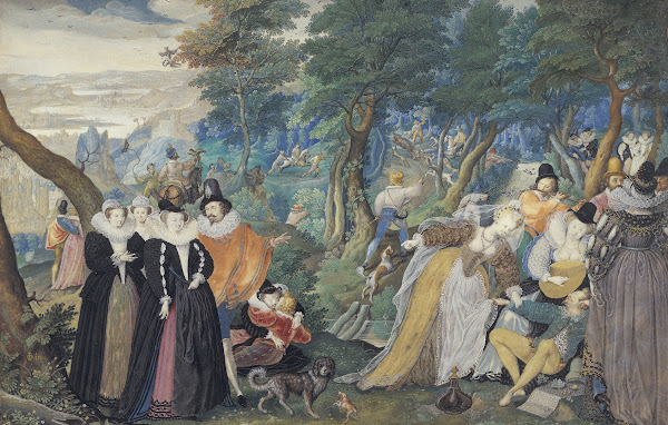 A Party in the Open Air Allegory on Conjugal Love 1590  1595
