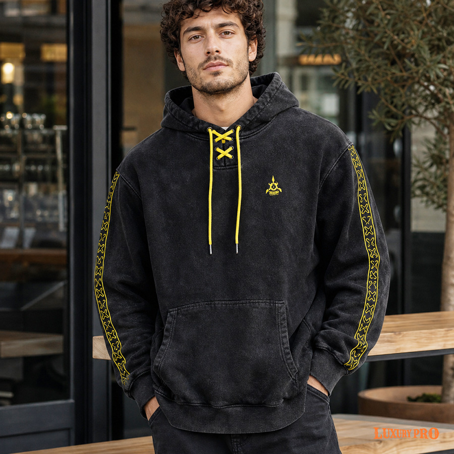 AOP NNT Tie Strap Hooded Sweatshirt