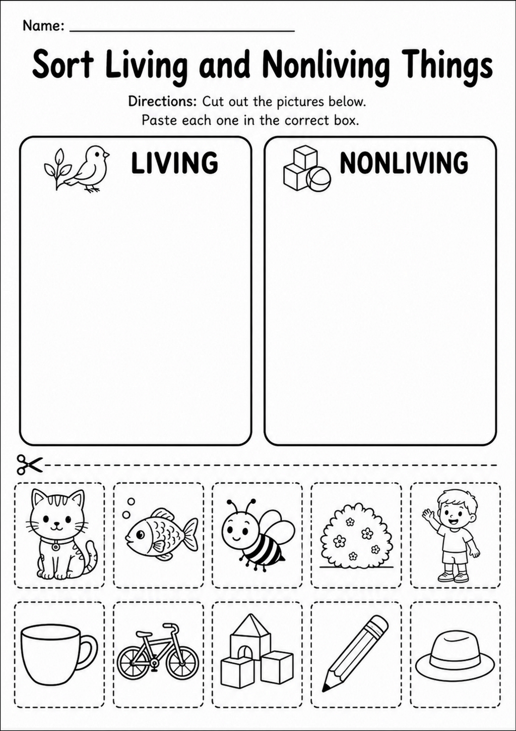 Sort Living and Nonliving Things