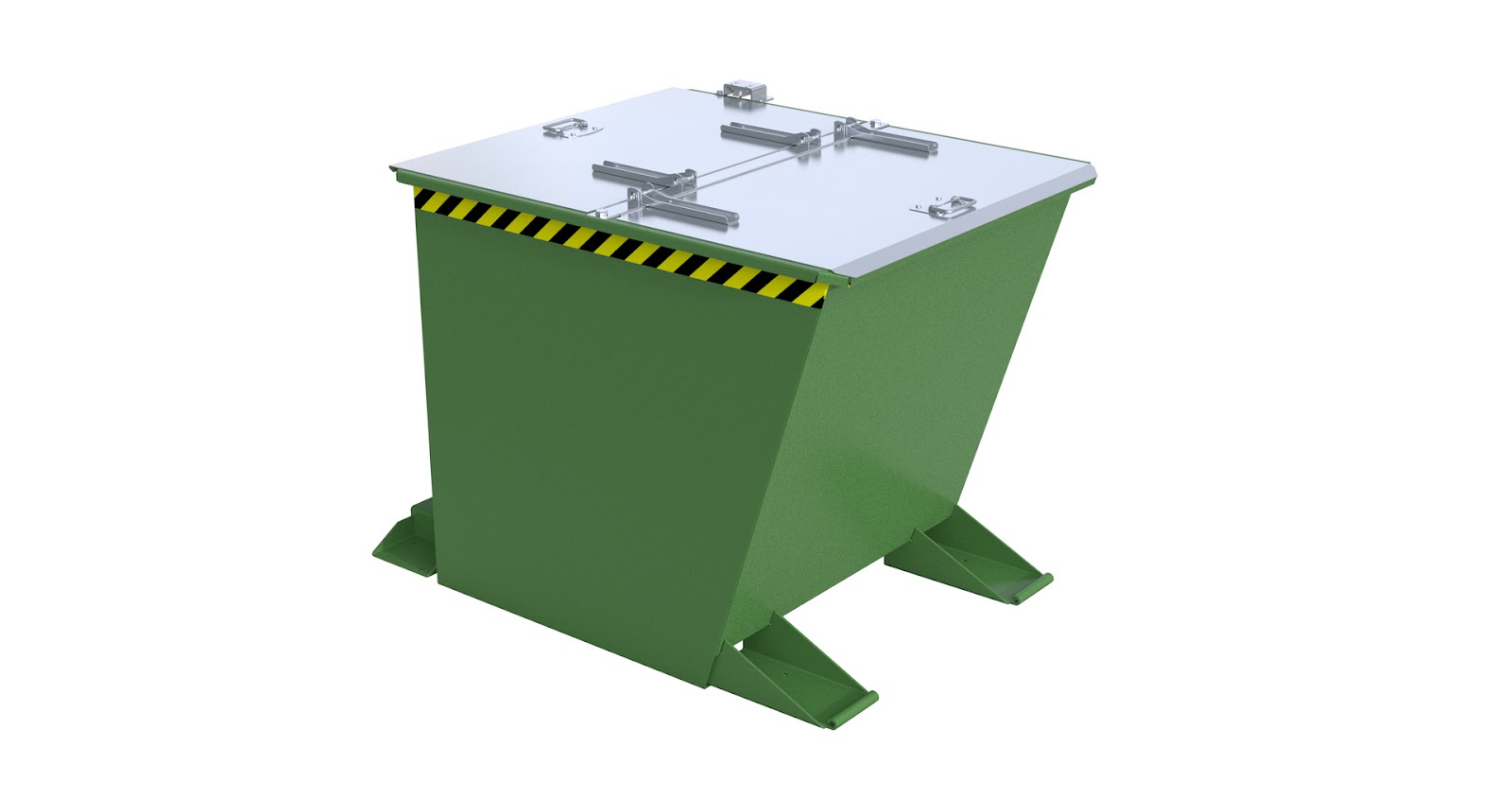 Kiepcontainer GU-RZ 55, gelakt, Resedagroen