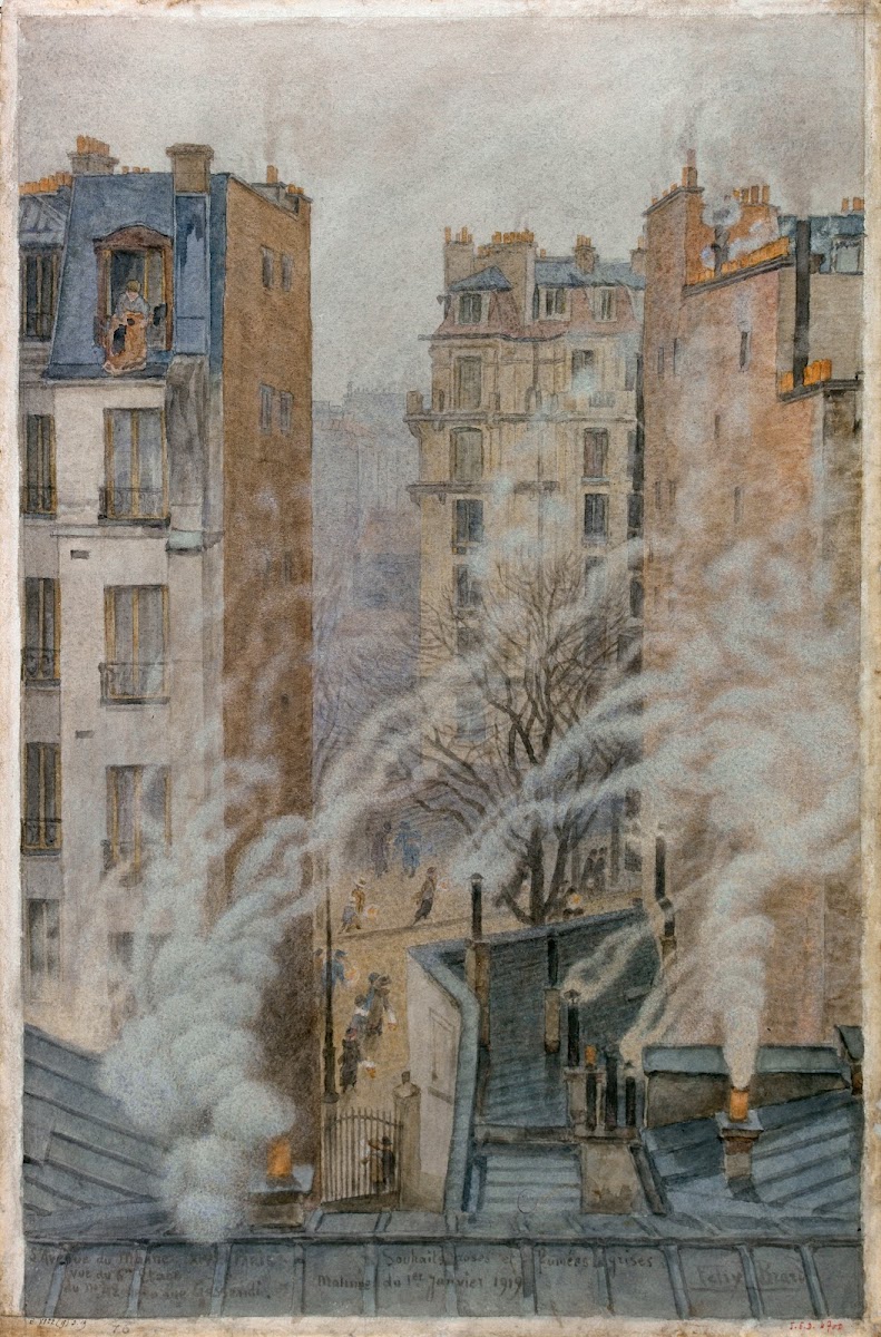 LAvenue du Maine XIVe Paris vue du 6e étage du nº42 de la rue Gassendi 1919