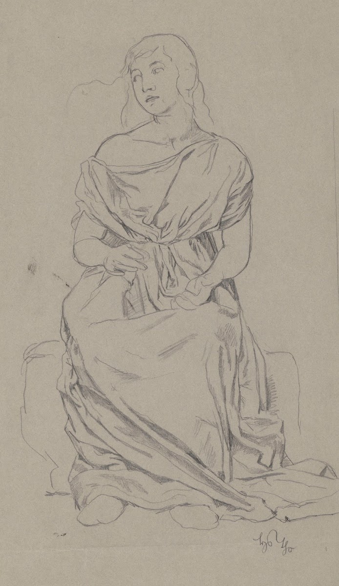 Study of a Seated Woman in a Long Robe 1888
