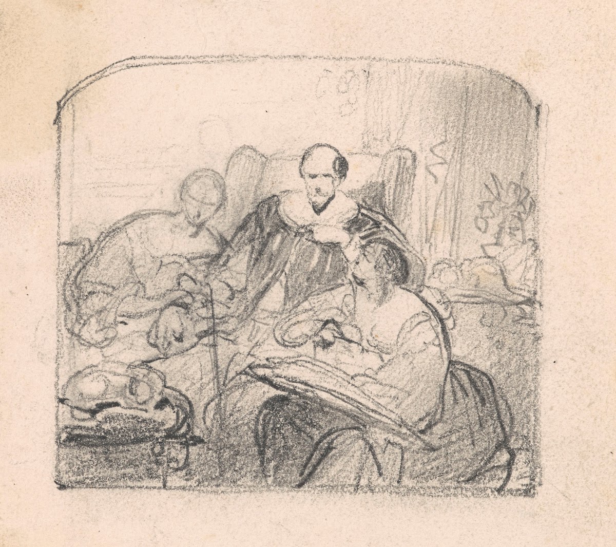The Poet John Milton Dictates Paradise Lost to his Daughters