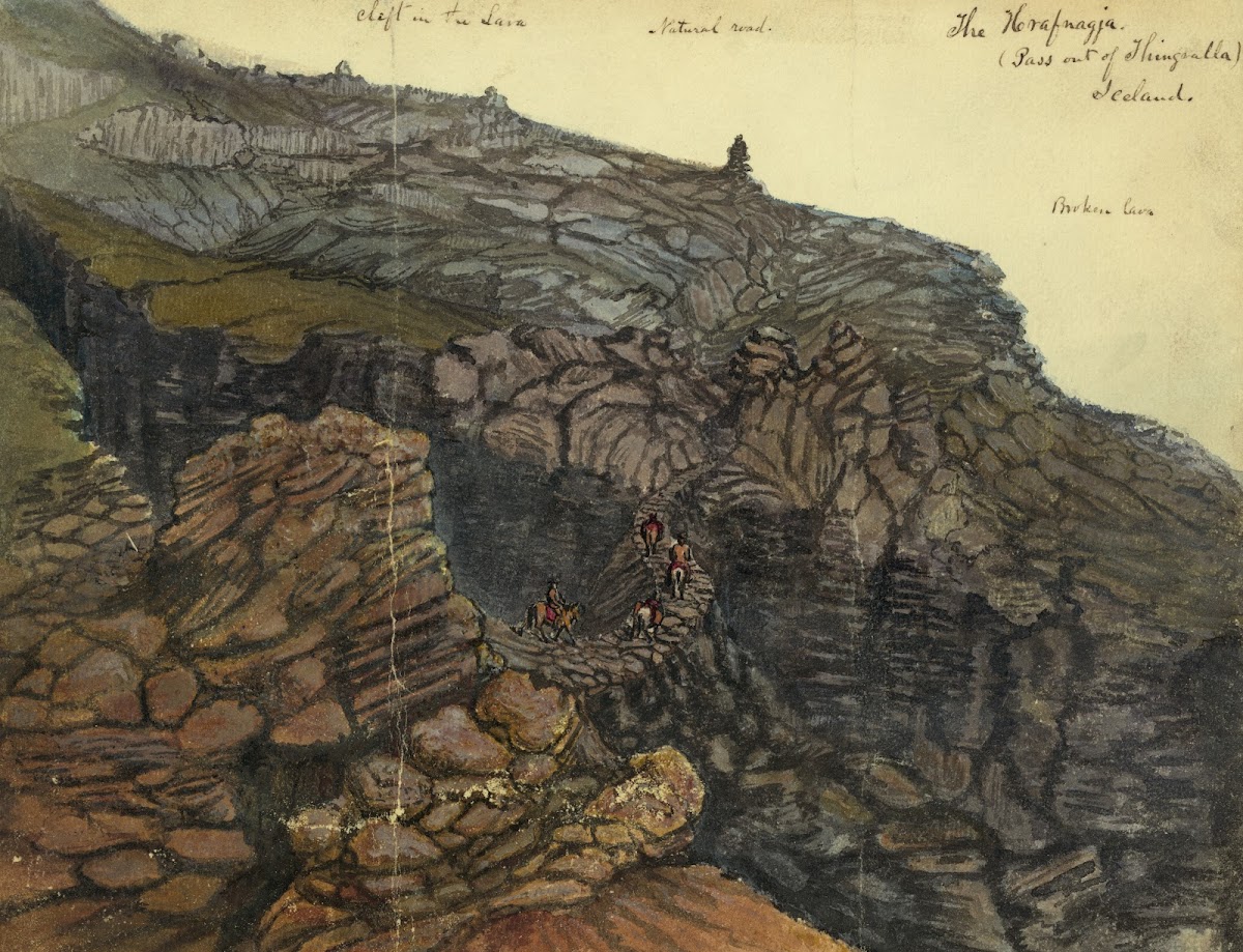 The Hrafnagja pass out of Thingvalla Iceland 1862