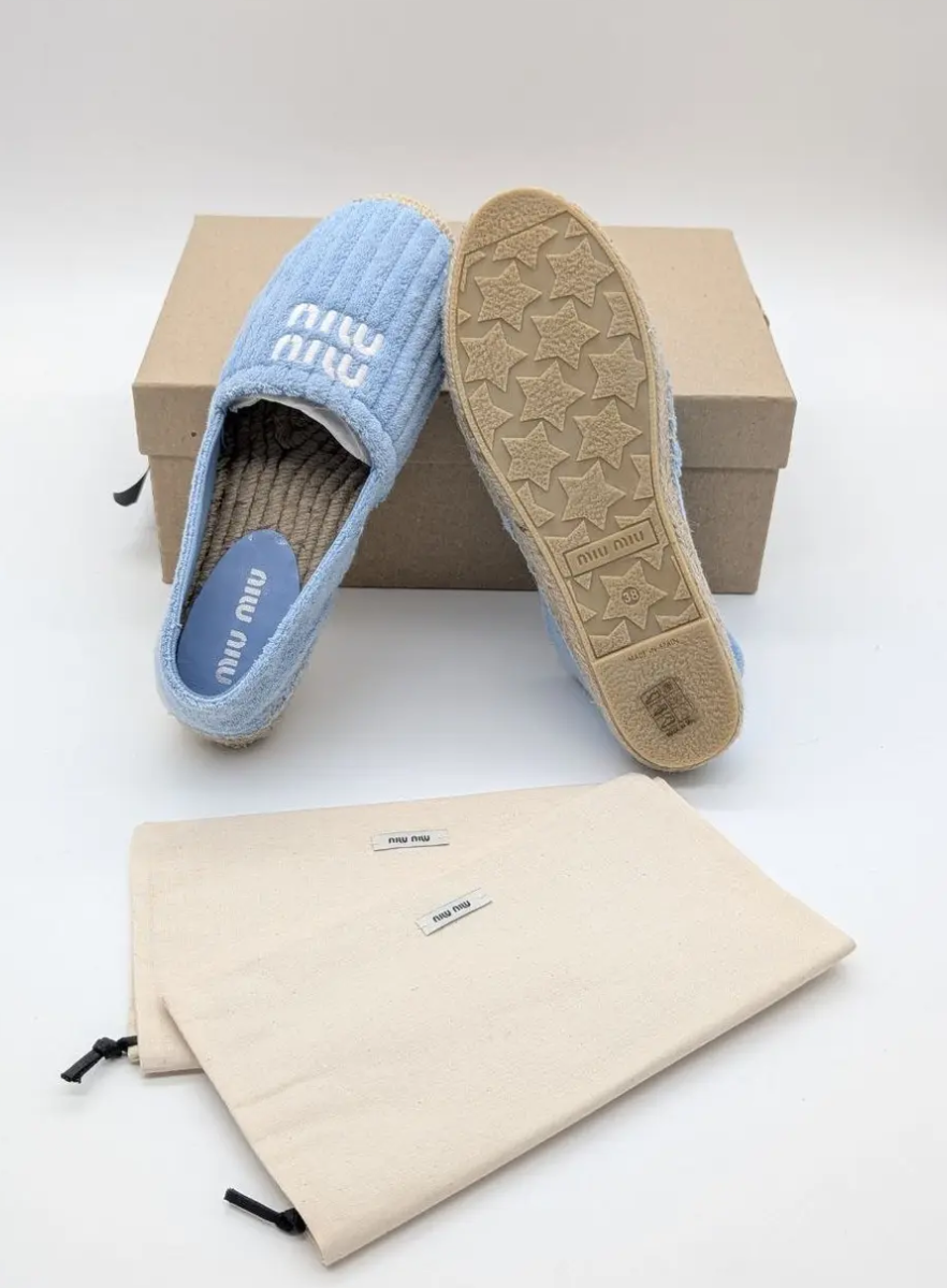 Espadrillas Miu Miu celesti – Image 3