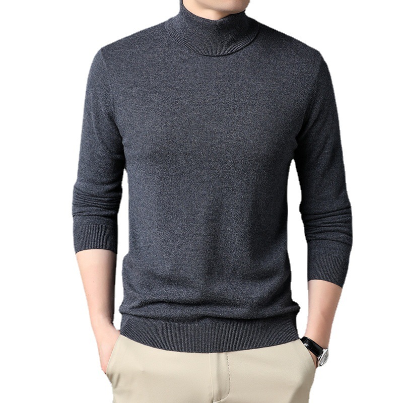 Men's Cashmere Sweater, Turtleneck, Fitted Cut
