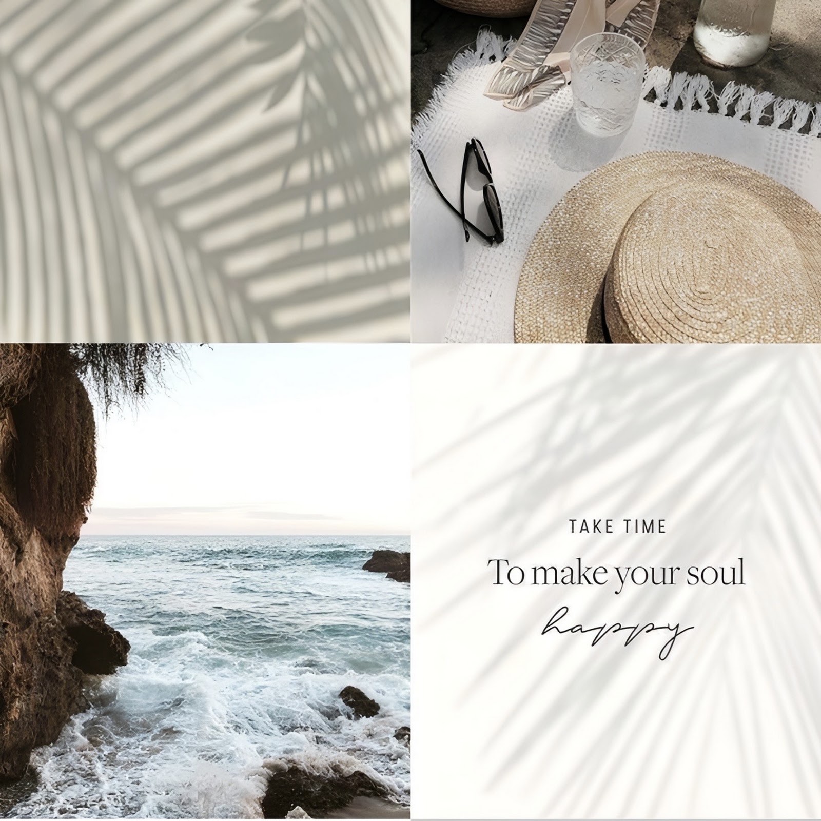 Download Neutral Summer Aesthetic Mood Board Full HD iPhone