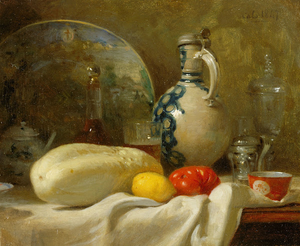 Still Life with a Cucumber and a Pitcher 1847