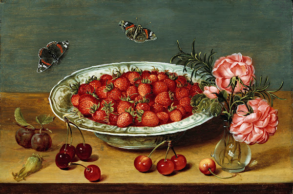 Still Life with Strawberries between 1600 and 1625