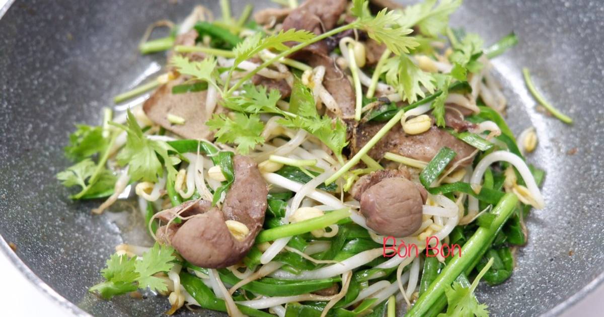 Giá Hẹ Xào Tim Gan