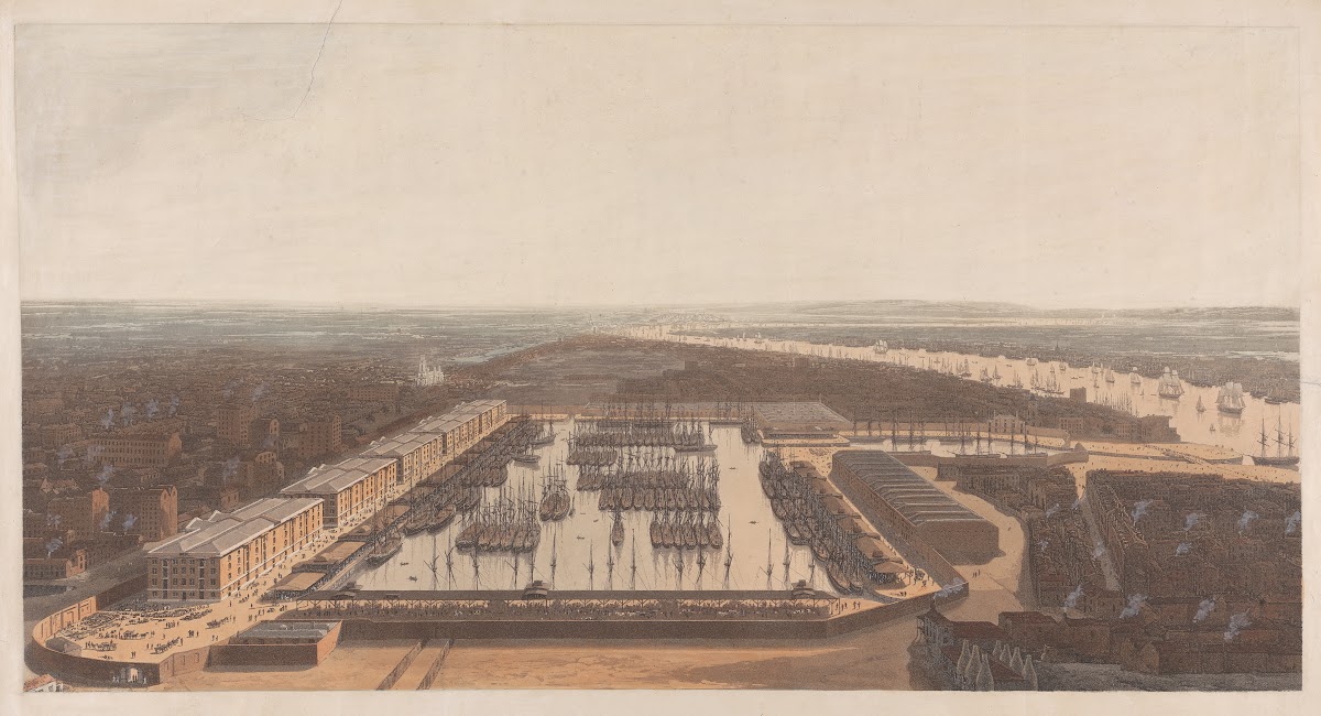 A View of the London Dock 1808