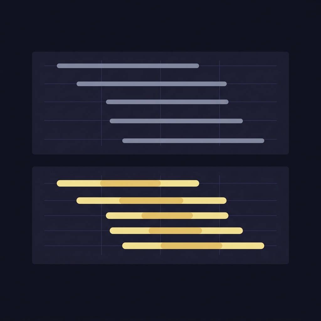 How Many Trades Should You Place During an Evaluation minimalist 2d vector showing overlapping wald and wilson confidence intervals for a small sample on dark fundedbackground 10101a