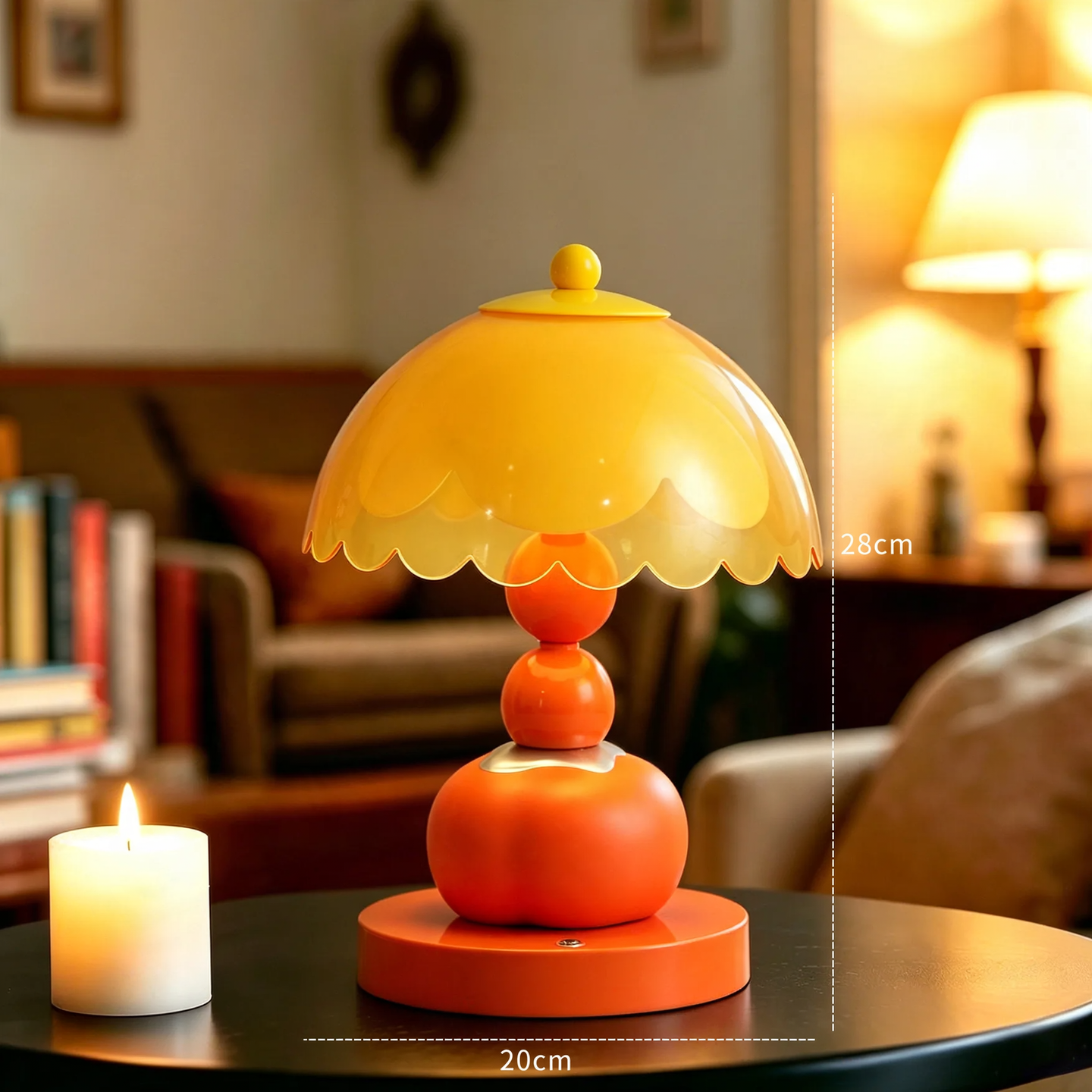 Kaki table lamp, creative design, decorative element