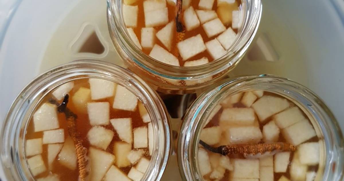 Yến chưng lê táo đỏ đường phèn