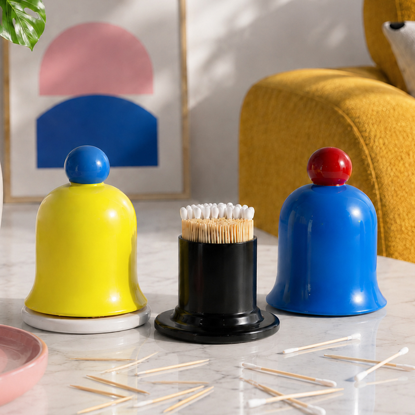 Toothpick box with bell, ABS plastic
