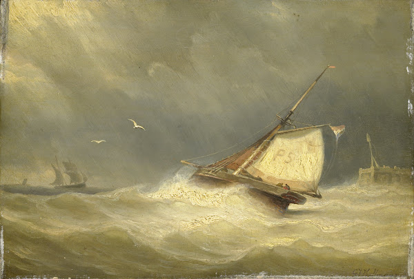Rough Sea with Sailing Vessels 1850   1859