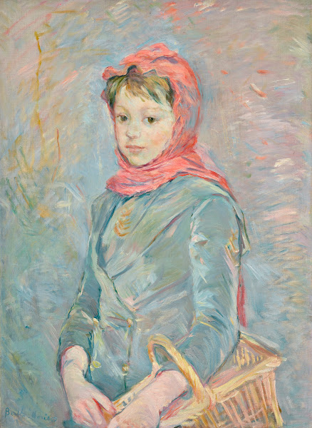 Fillette portant un panier 1888