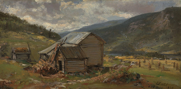 View of Hjelle in Valdres 1850