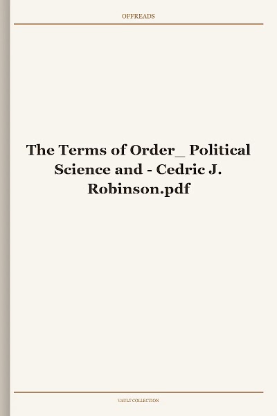 The Terms of Order_ Political Science and